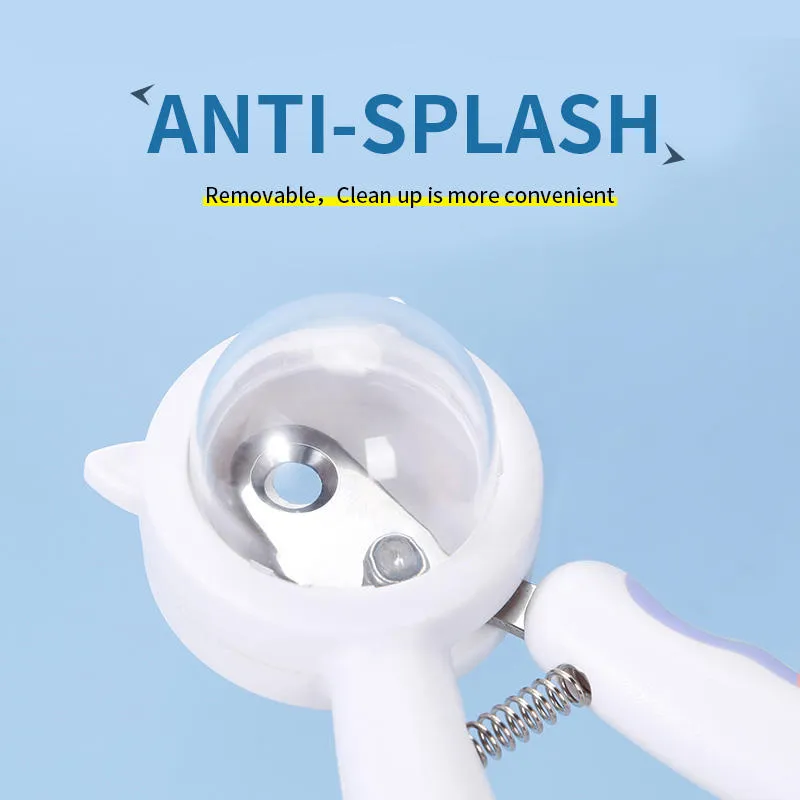 Pet Nail Clipper Stainless Steel Splash-proof Cat Nail Clipper Cleaning Grooming Pet Nail Clipper