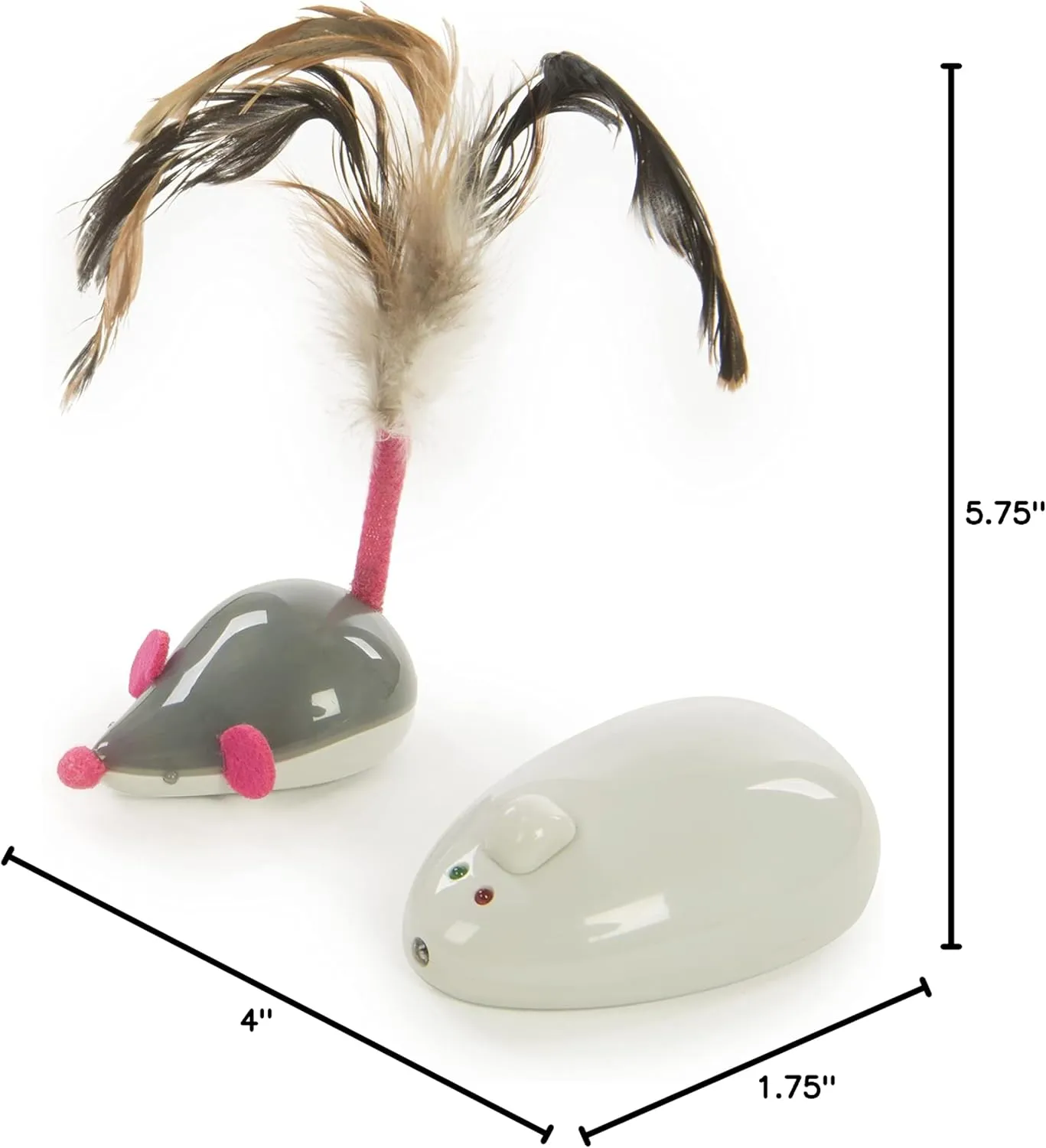 Petlinks Cheese Chaser Remote Controlled Mouse Cat Toy, Battery Powered