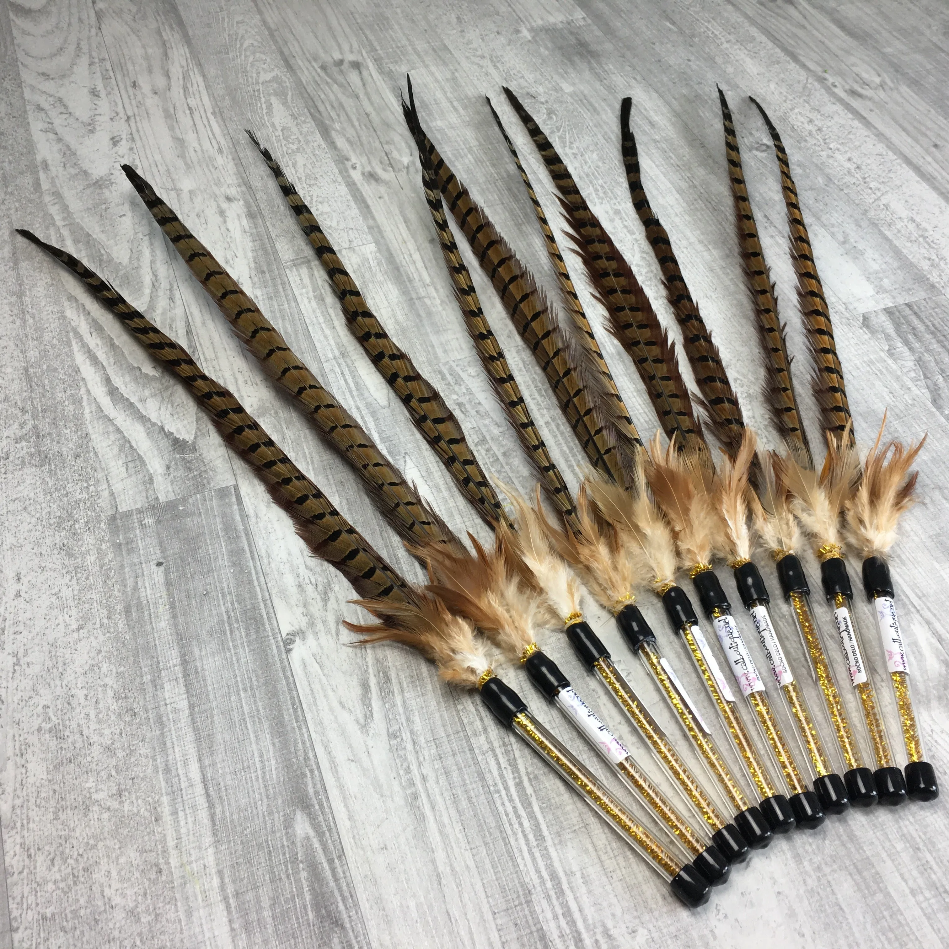 Pheasant Feather Cat Teaser Toy