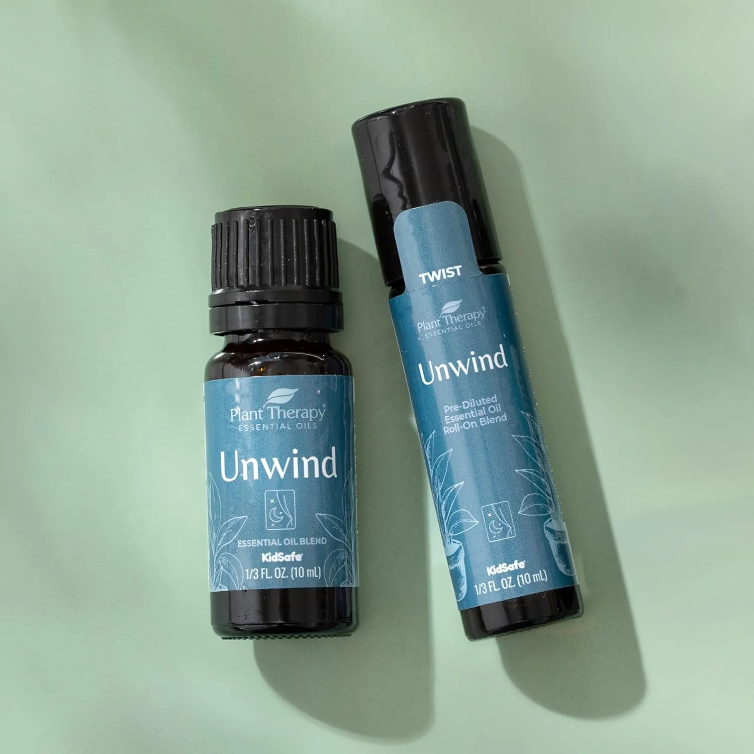 Plant Therapy Unwind Essential Oil Roll On Blend 10 mL (1/3 oz) 100% Pure, Pre-Diluted, Natural Aromatherapy