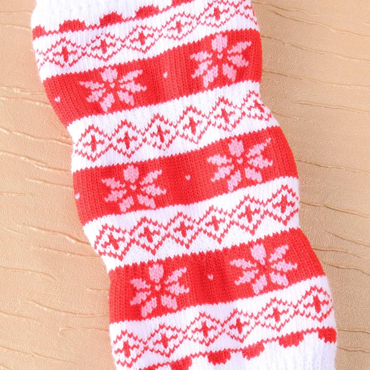 POPETPOP 4Pcs Knitted Dog Leg Warmers Winter Warm Pet Dog Leg Socks Snow Print