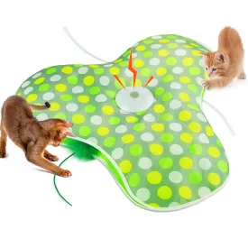 Potaroma Interactive Hide and Seek Cat Toys, in-The-Cover Moving Feather, Kitten Wand Toy,