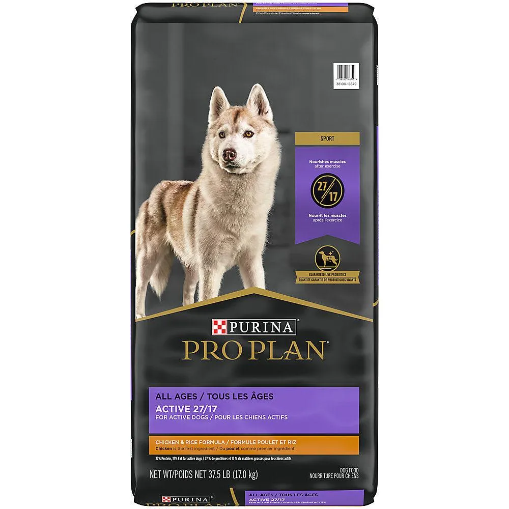 Purina Pro Plan All Ages Sport Active 27/17 Chicken & Rice Formula Dry Dog Food