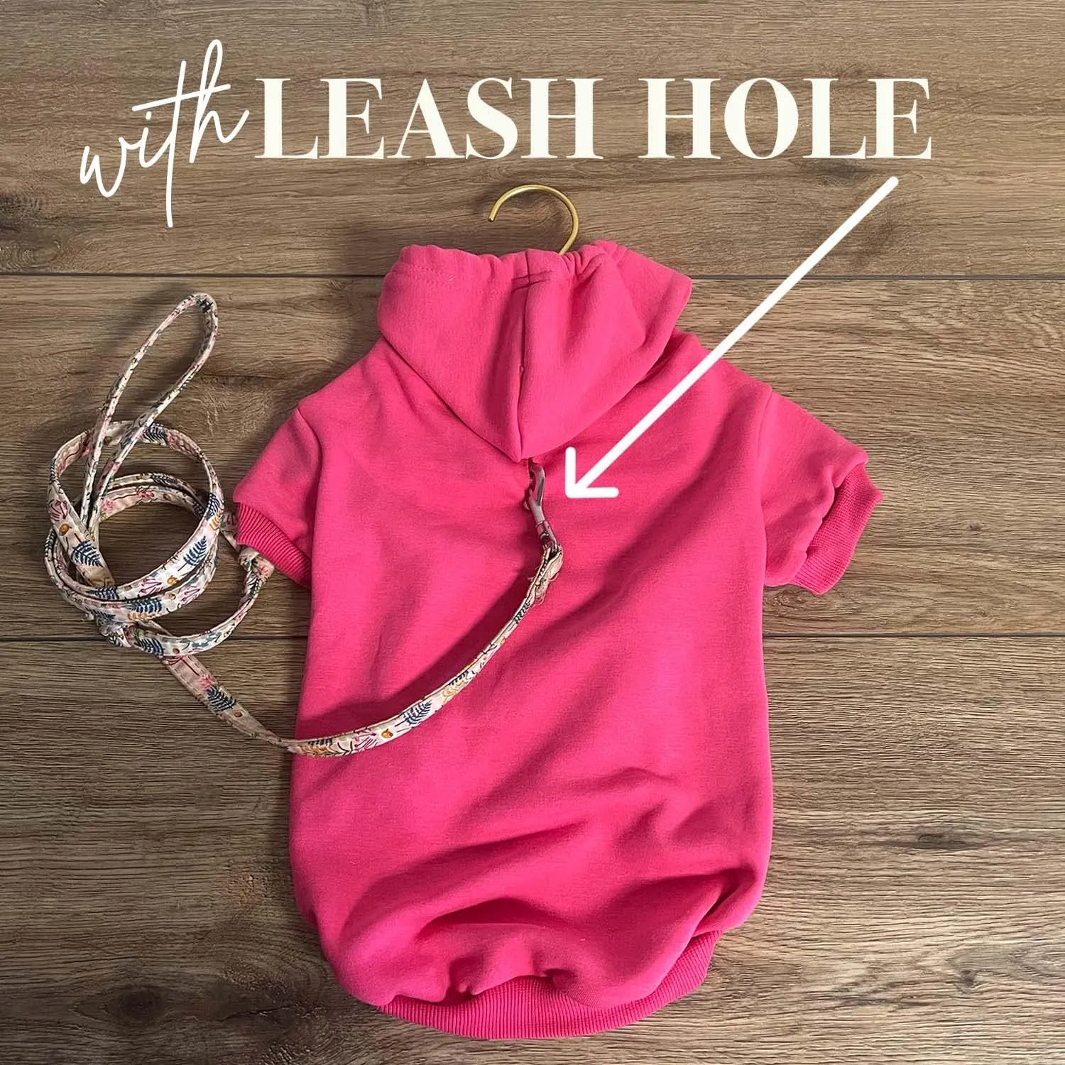 Soon to Be Big Brother Dog Hoodie Fleece Lined Pullover Sweatshirt with Leash Hole (Baby Pink, Medium 52)