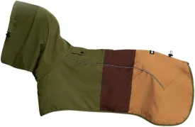 Spark Paws Dog Raincoat, Waterproof Windproof Rain Jacket, for Small Medium Large Extra Large Dogs, Reflective Breathable Full-Body Coverage Dry Suit - Green Brown Tan, XL