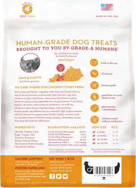 spot farms All Natural Human Grade Dog Treats, Chicken Strips with Glucosamine and Chondroitin, 12.5 Ounce (Pack of 2)