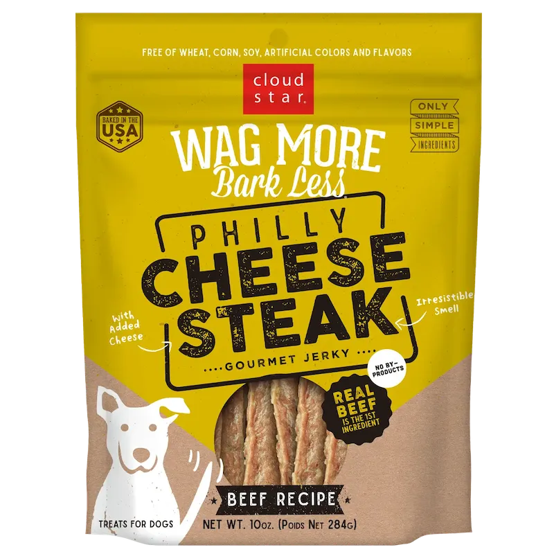 Wag More Philly Cheesesteak Beef Jerky 10oz